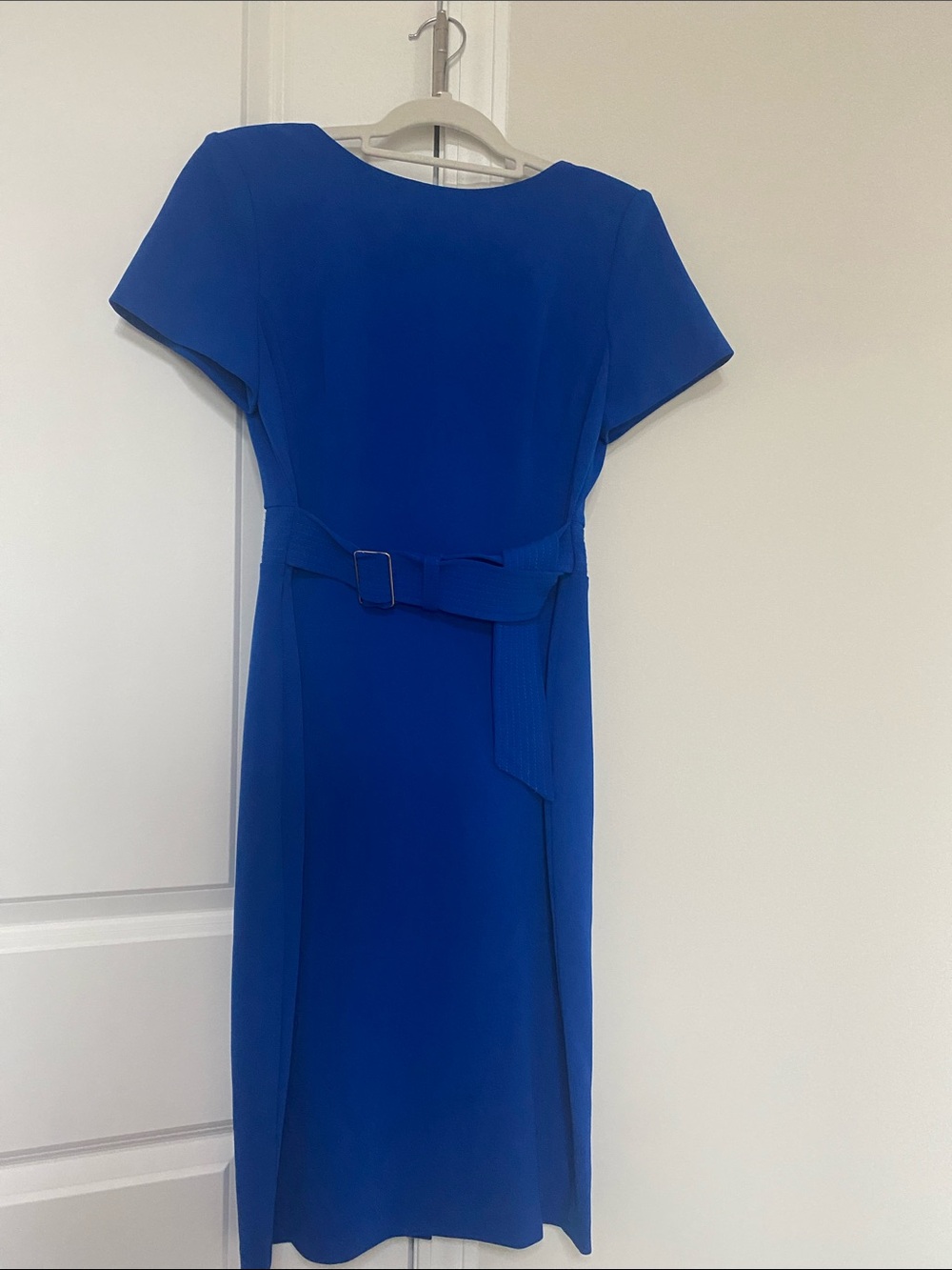 Calvin Klein Cobalt Blue Belted Midi Dress
